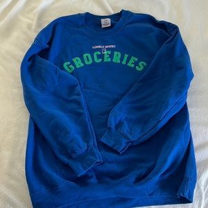 Like new Lonely Ghost Groceries sweatshirt — size L